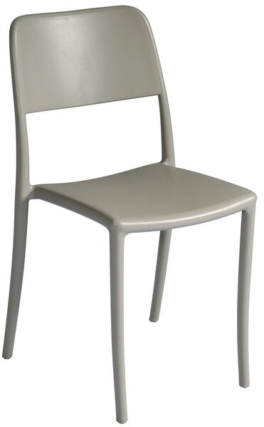 Sedia Impilabile da Giardino 44x53x83 cm in Polipropilene Tortora