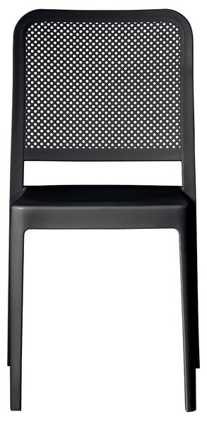 Sedia Impilabile da Giardino 46x53x86 cm in Polipropilene Antracite