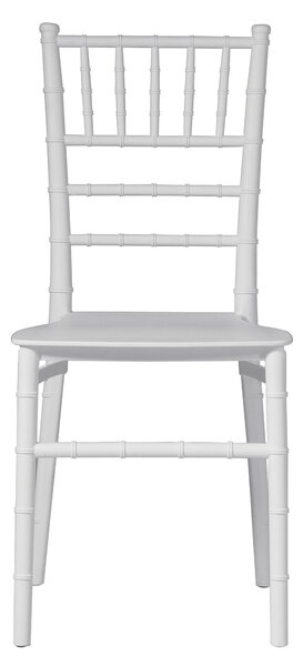 Sedia Impilabile da Giardino 41x49x90 cm in Polipropilene Bianca