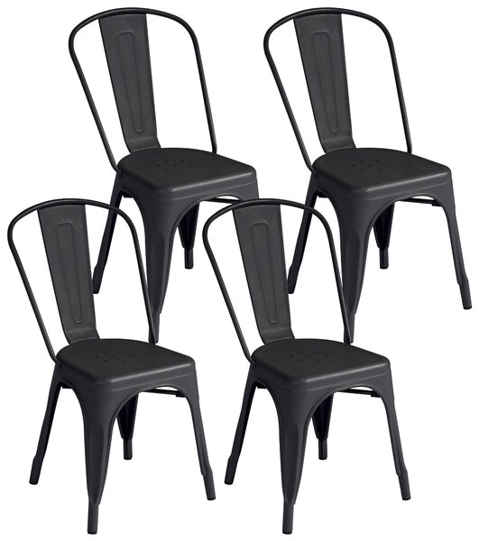 Sedia da Giardino 43x53x86 cm in Lamiera Piombo