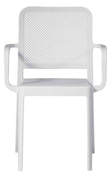 Sedia Impilabile da Giardino 56x52x86 cm in Polipropilene Bianca