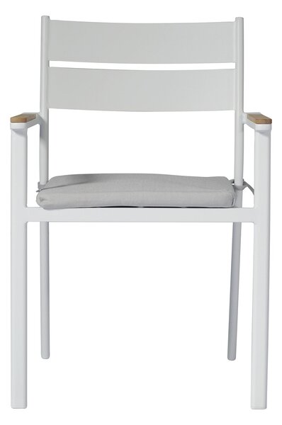 Sedia Impilabile da Giardino 56x55x80 cm in Alluminio Malibù Bianca
