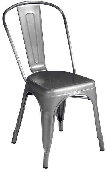 Sedia da Giardino 43x53x86 cm in Lamiera Silver