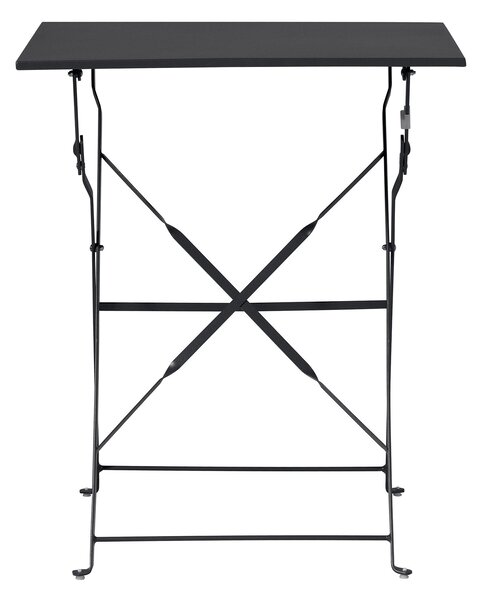 Tavolino Quadrato Pieghevole da Giardino 60x60x72 cm in Ferro Antracite