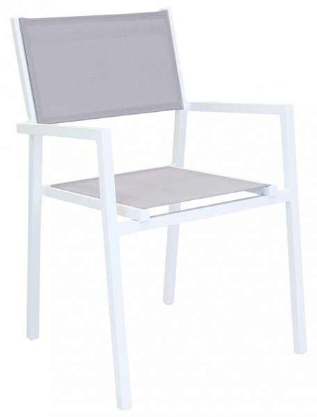 Poltrona Avana Impilabile 55x57x85 h cm in Textilene Bianco