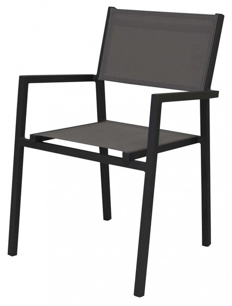 Poltrona Avana Impilabile 55x57x85 h cm in Textilene Antracite