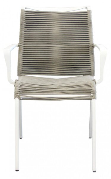 Poltrona Catalina 55x60x87 h cm in Alluminio Bianco