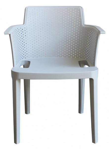 Poltrona Cathy 60x58x76,5 cm in Polipropilene Grigio