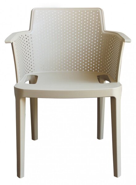 Poltrona Cathy 60x58x76,5 cm in Polipropilene Tortora