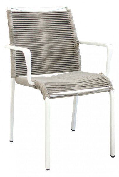 Poltrona Catalina 55x60x87 h cm in Alluminio Bianco