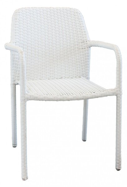 Poltrona Azore 56x59x82 h cm in Wicker Bianco
