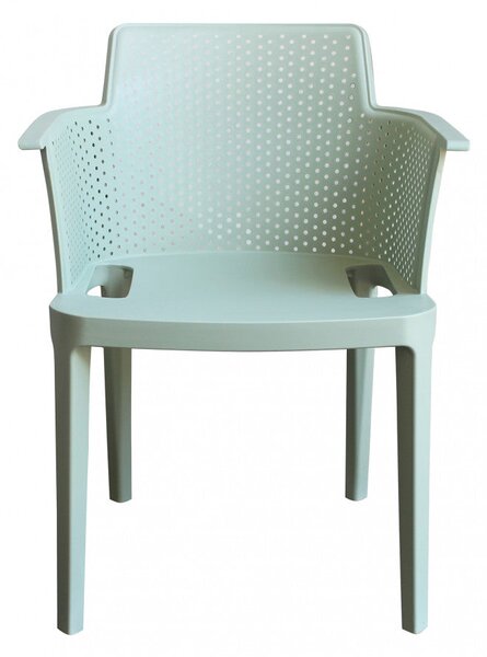 Poltrona Cathy 60x58x76,5 cm in Polipropilene Verde menta