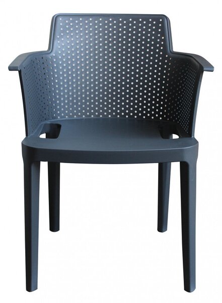Poltrona Cathy 60x58x76,5 cm in Polipropilene Antracite