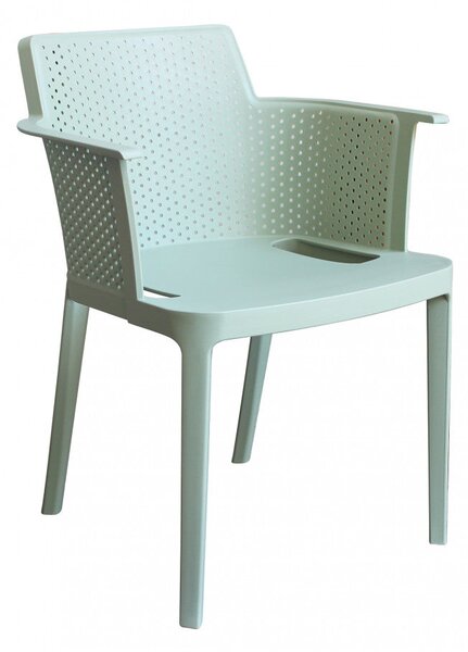 Poltrona Cathy 60x58x76,5 cm in Polipropilene Verde menta