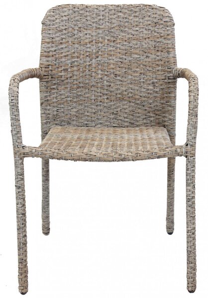 Poltrona Azore 56x59x82 h cm in Wicker Marrone