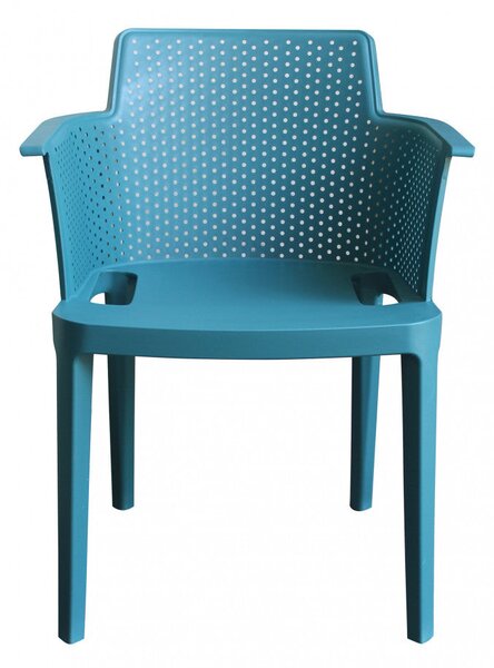 Poltrona Cathy 60x58x76,5 cm in Polipropilene Verde petrolio