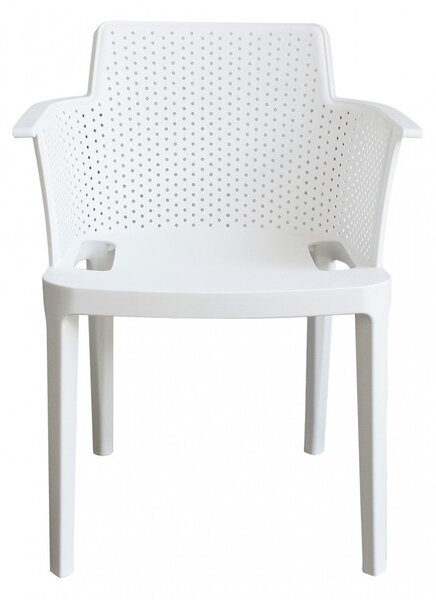Poltrona Cathy 60x58x76,5 cm in Polipropilene Bianco