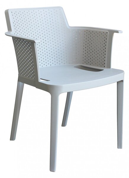 Poltrona Cathy 60x58x76,5 cm in Polipropilene Grigio