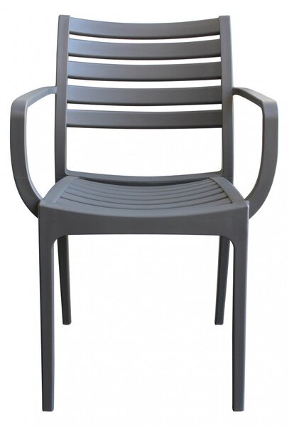 Poltrona Eveline 58,5x55,2x84 cm in Polipropilene Taupe