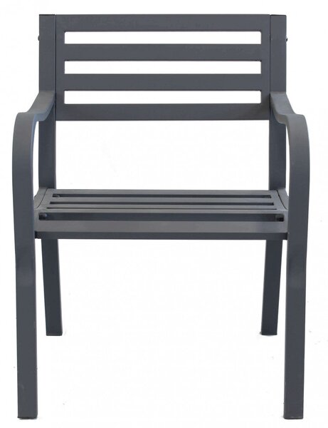Poltrona Chloe 60x56x85 h cm in Acciaio Antracite