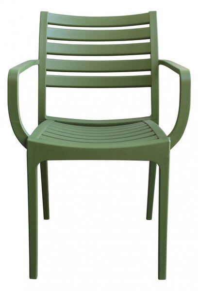 Poltrona Eveline 58,5x55,2x84 cm in Polipropilene Verde
