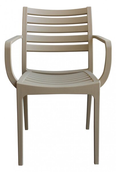 Poltrona Eveline 58,5x55,2x84 cm in Polipropilene Tortora