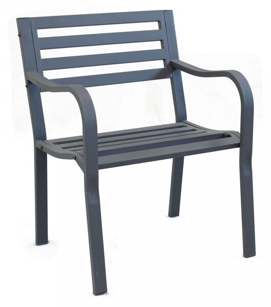 Poltrona Chloe 60x56x85 h cm in Acciaio Antracite