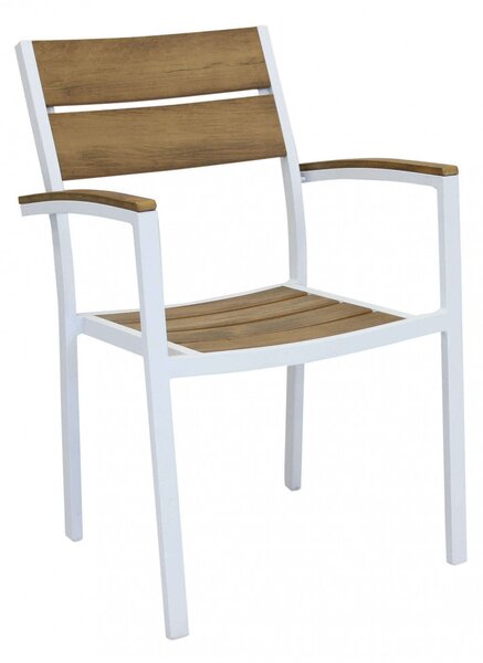 Poltrona Cayman 56x58x85 h cm in Alluminio Bianco