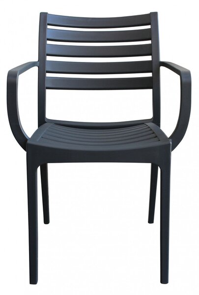 Poltrona Eveline 58,5x55,2x84 cm in Polipropilene Antracite