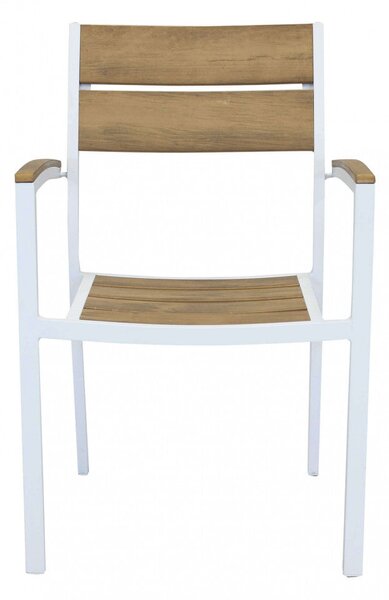 Poltrona Cayman 56x58x85 h cm in Alluminio Bianco