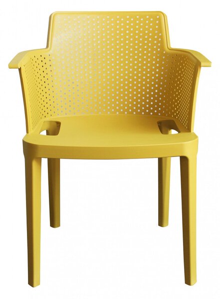 Poltrona Cathy 60x58x76,5 cm in Polipropilene Giallo