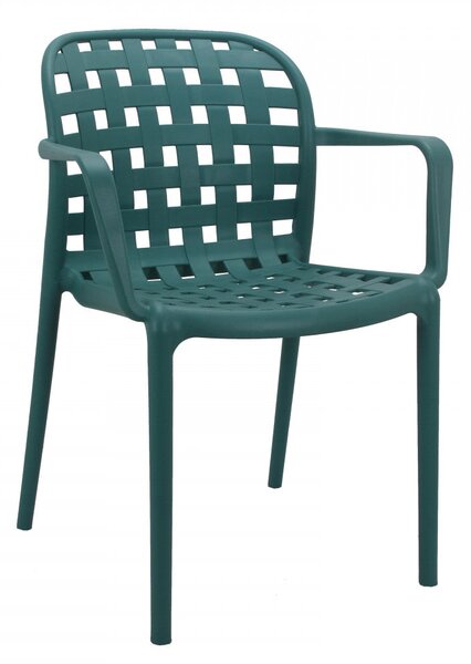 Sedia da Giardino Sharon 58x57,5x82,5 h cm in Polipropilene Petrolio