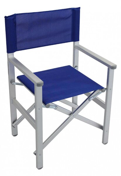 Sedia Regista da Giardino Siena 55x46x45/88 h cm in Textilene Blu
