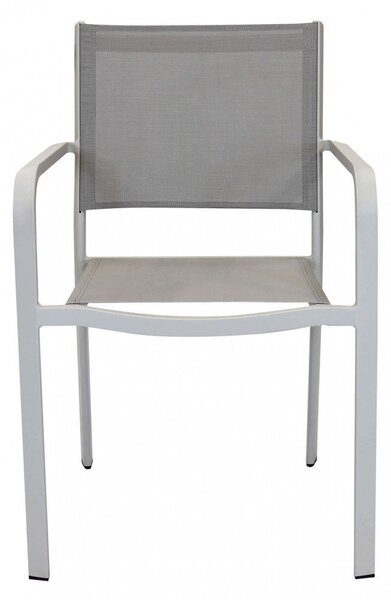 Sedia da Giardino Zante Impilabile 56x60x84 h cm in Textilene Tortora