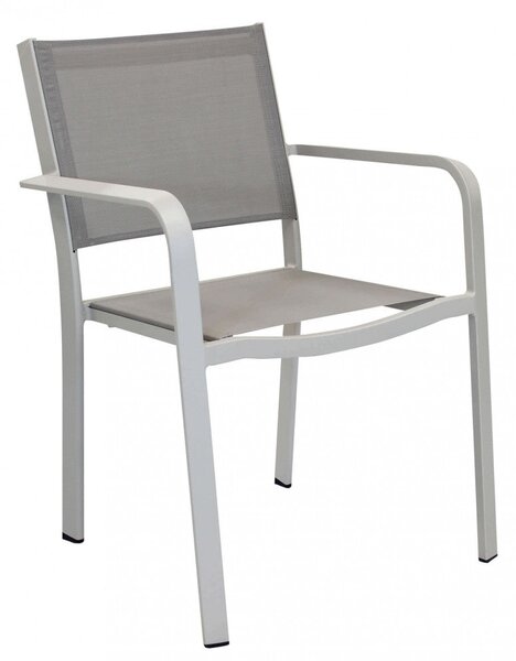 Sedia da Giardino Zante Impilabile 56x60x84 h cm in Textilene Tortora