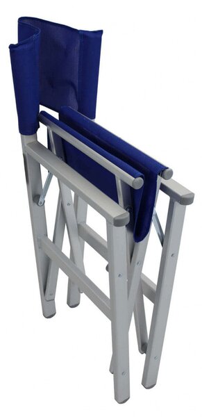 Sedia Regista da Giardino Siena 55x46x45/88 h cm in Textilene Blu