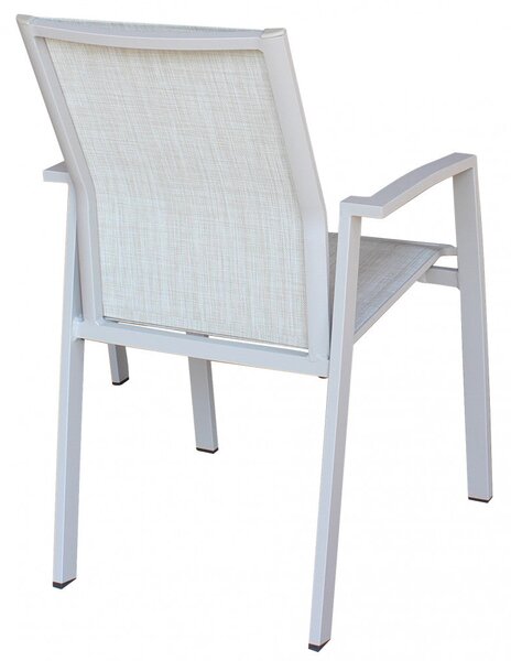 Poltrona Maili Impilabile 57x61x89 h cm in Alluminio Tortora