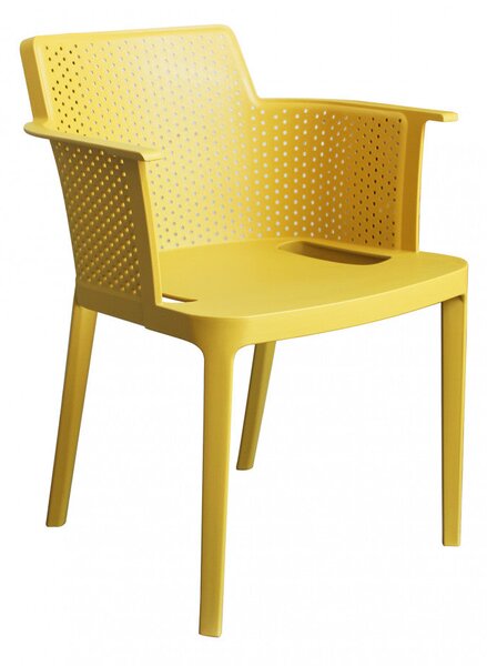 Poltrona Cathy 60x58x76,5 cm in Polipropilene Giallo