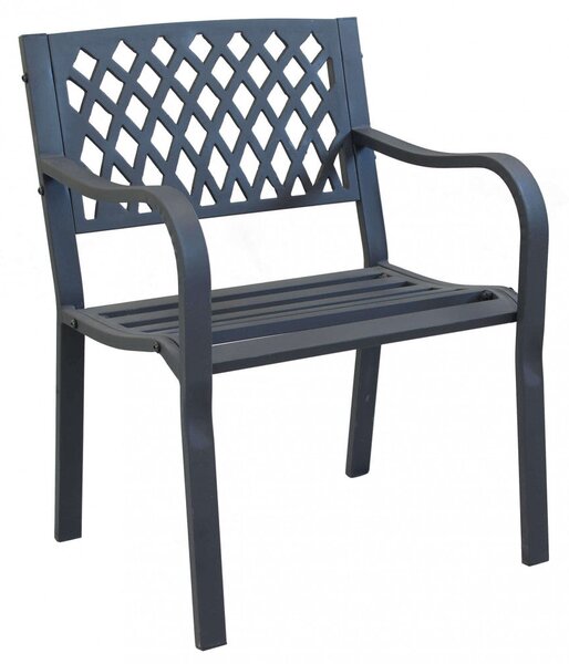 Poltrona Montreal 60x56x85 h cm in Acciaio Antracite