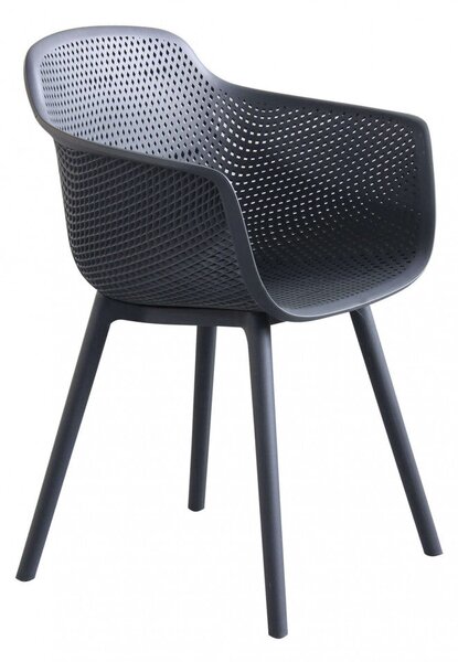 Sedia da Giardino Vannes 49x48,5x81,5 h cm in Plastica Antracite