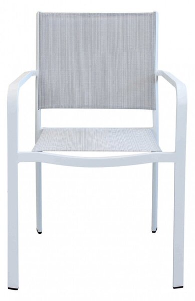Sedia da Giardino Zante Impilabile 56x60x84 h cm in Textilene Bianco