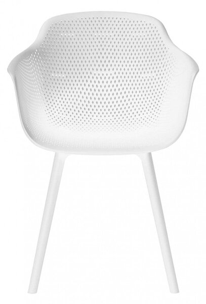 Sedia da Giardino Vannes 49x48,5x81,5 h cm in Plastica Bianco