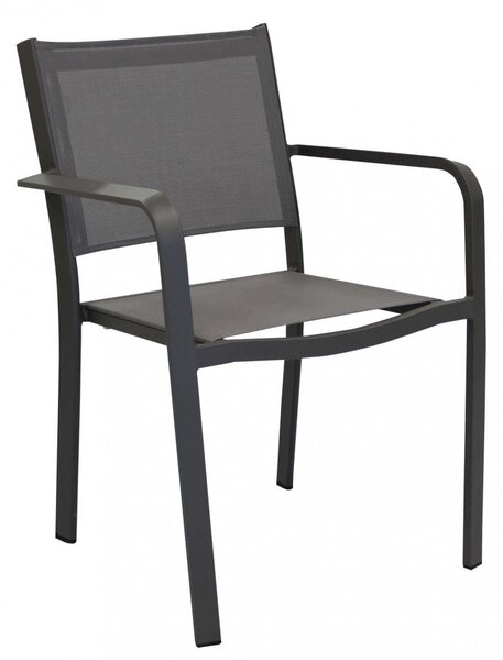 Sedia da Giardino Zante Impilabile 56x60x84 h cm in Textilene Taupe