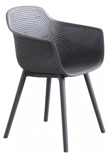 Sedia da Giardino Vannes 49x48,5x81,5 h cm in Plastica Taupe