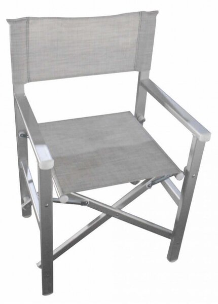 Sedia Regista da Giardino Siena 55x46x45/88 h cm in Textilene Grigio