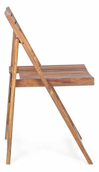 Sedia da Giardino Birra 44x47x78 h cm in Legno Marrone