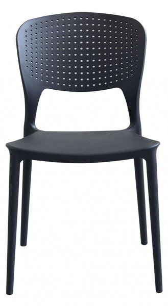 Sedia Mets 56x46x80 h cm in Plastica Antracite