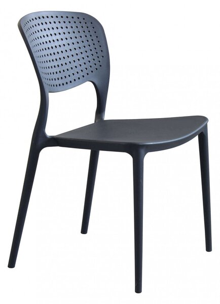 Sedia Mets 56x46x80 h cm in Plastica Antracite