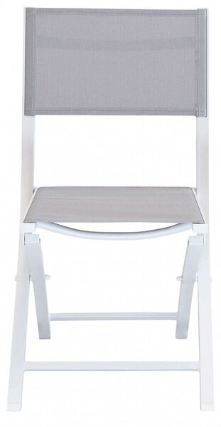 Sedia da Giardino Georgia Pieghevole 58x46x85 h cm in Textilene Bianco