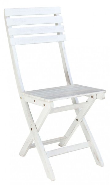 Sedia da Giardino Dalila 36x53x87 h cm in Legno Bianco